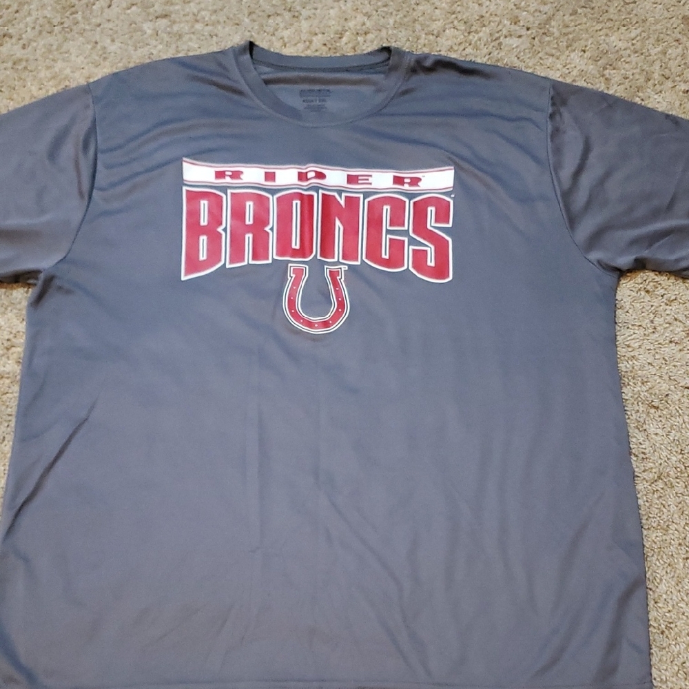 2X Rider Broncs Sportswear Gray T-Shirt - Augusta